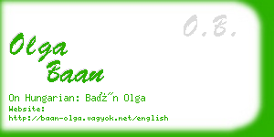 olga baan business card